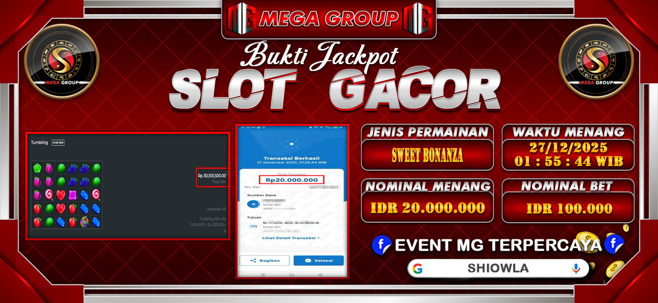 Bukti JP situs Shiowla hari Sabtu, 27 Desember 2025